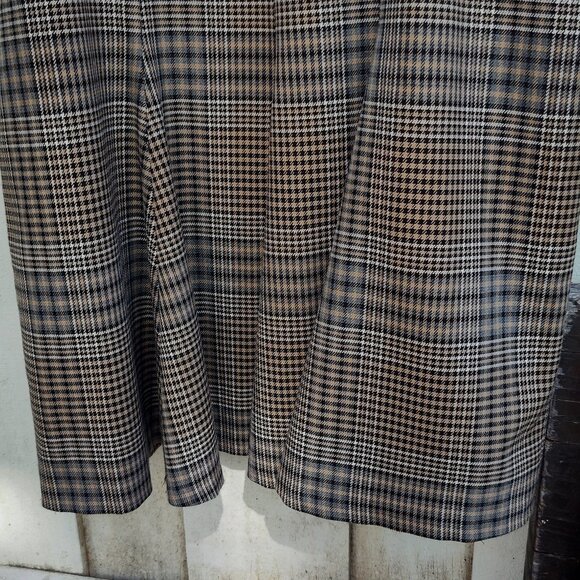 Antonio Milani, Cocktail Midi Sheath Dress, Plaid, Size 6 - Picture 5 of 9